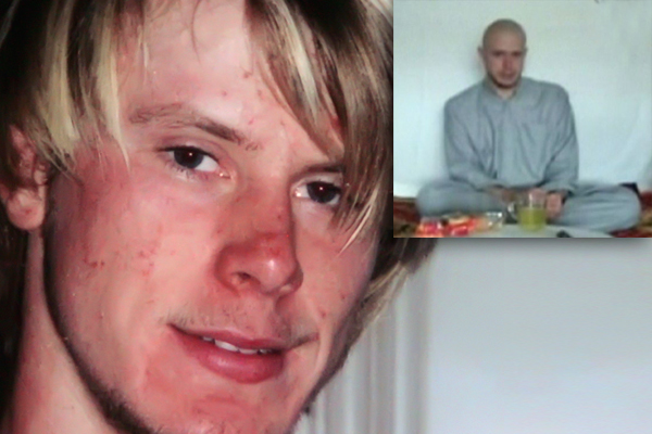 An undated family photo of Sgt. Bowe Bergdahl from before his capture. Inset: A still image of Bergdahl taken from a Taliban propaganda video from July 18, 2009. (Reuters/AP)