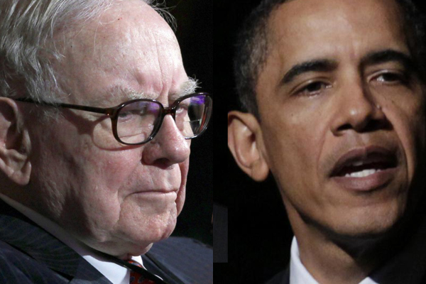 Warren Buffet and Barack Obama (AP)