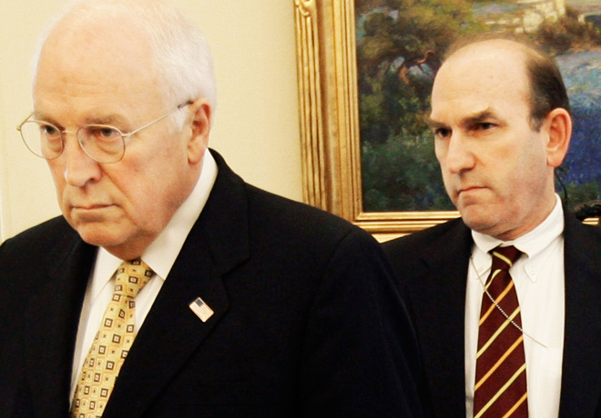 Dick Cheney, left, and Elliott Abrams (AP/Pablo Martinez Monsivais)