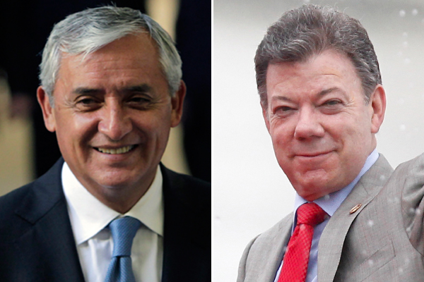 Drug warriors no more: Guatemalan president Otto Perez Molina and Colombian president Juan Manuel Santos