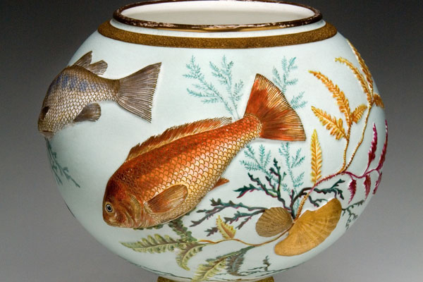 Edward Lycett (American, born England, 1833-1910). Faience Manufacturing Co. (1881-1892). "Vase," 1886-90. (Collection of Barrie and Deedee Wigmore)