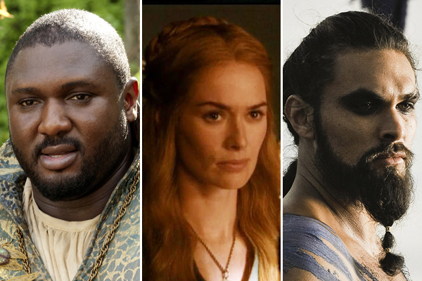 Nonso Anozie, Lena Headey and Jason Momoa in "Game of Thrones"