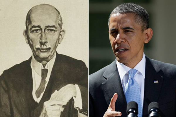 Colonel Edward M. House and Barack Obama (Wikipedia/AP)