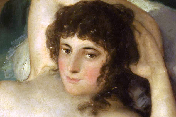 Detail from Francisco Goya's "La Maja Desnuda"