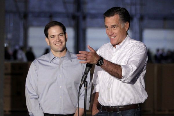 Marco Rubio and Mitt Romney (AP/Jae C. Hong)