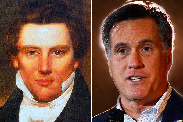 Joseph Smith and Mitt Romney (Reuters)