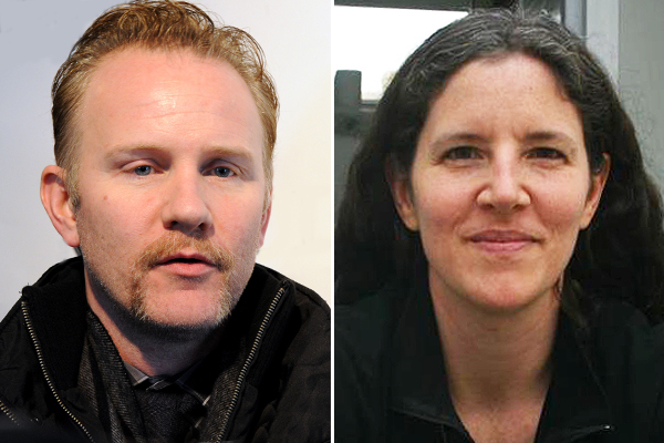 Morgan Spurlock and Laura Poitras (AP)