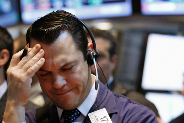 A trader on the floor of the New York Stock Exchange. (Reuters/Brendan McDermid)