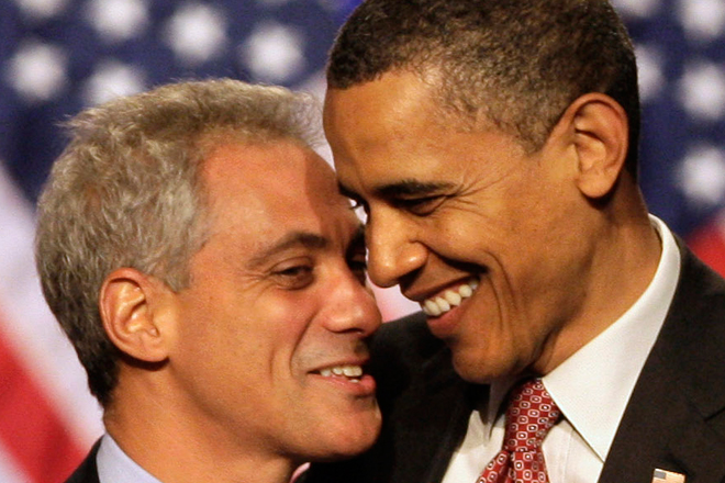 Rahm Emanuel and President Obama (Reuters/John Gress)