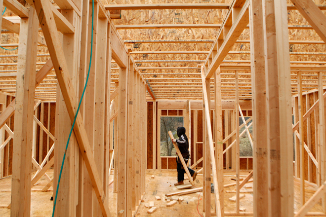 New home construction in Alexandria, Va. (Reuters/Kevin Lamarque)