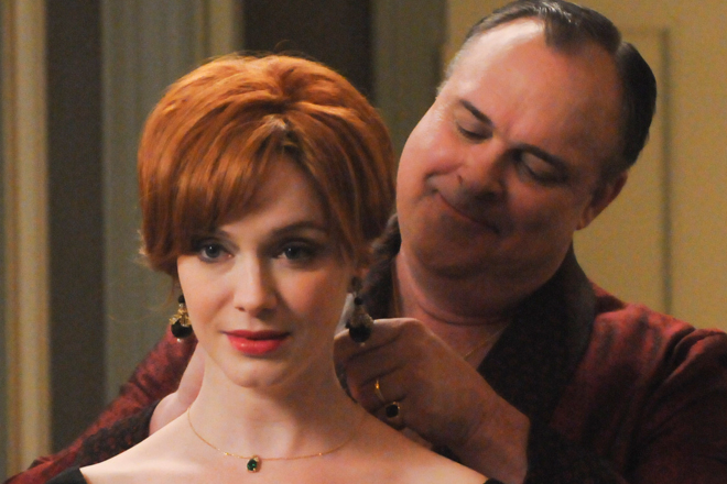 Christina Hendricks and Gary Basaraba in "Mad Men"