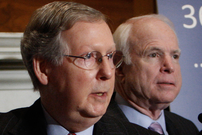 Mitch McConnell and John McCain (AP/Pablo Martinez Monsivais)