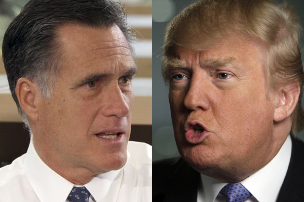 Mitt Romney and Donald Trump (AP)