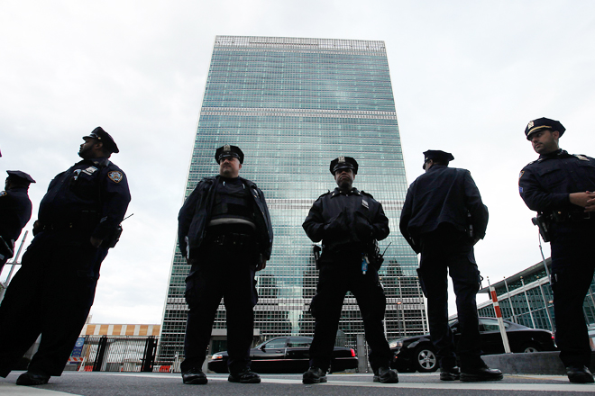 NYPD officers (Reuters/Carlo Allegri)