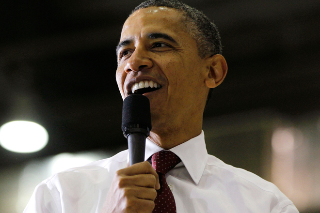 President Obama addresses troops at Bagram Air Field, Afghanistan, on Wednesday. (AP/Charles Dharapak)