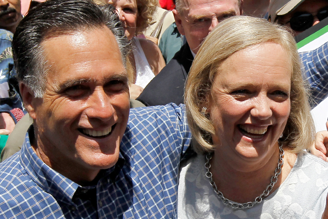 Mitt Romney and Meg Whitman (AP/Chris Carlson)