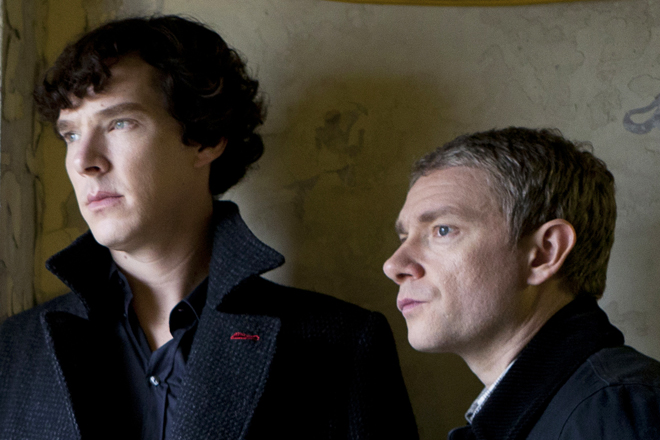 Benedict Cumberbatch and Martin Freeman in "Sherlock"