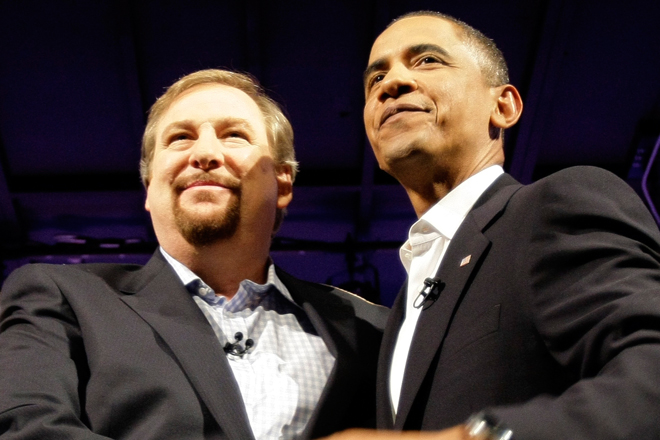 Rick Warren and Barack Obama (AP/Alex Brandon)