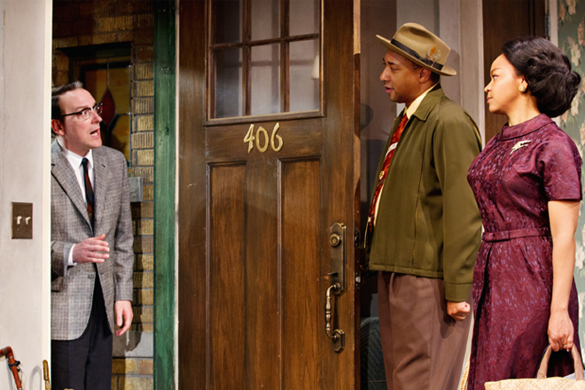 Jeremy Shamos, Damon Gupton and Crystal A. Dickinson in "Clybourne Park" (AP/The O+M Co., Nathan Johnson Photography)