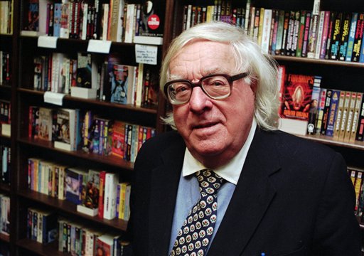 FILE - This Jan. 29, 1997 file photo shows author Ray Bradbury  at a signing for his book "Quicker Than The Eye" in Cupertino, Calif.  Bradbury, who wrote everything from science-fiction and mystery to humor, died Tuesday, June 5, 2012 in Southern California. He was 91. (AP Photo/Steve Castillo, file) (AP)