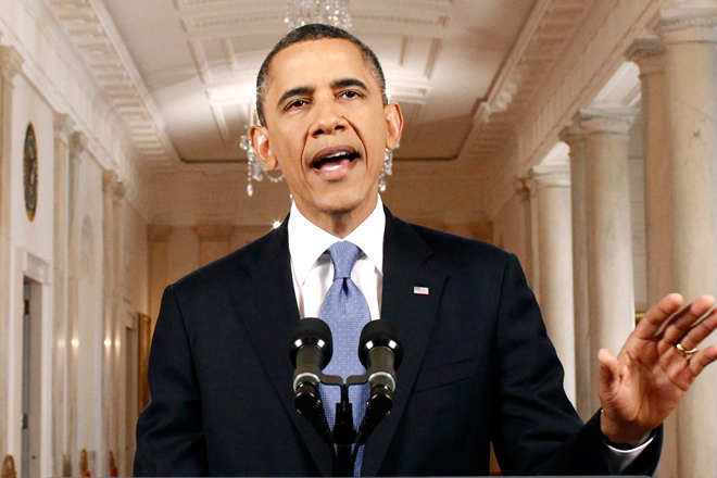 President Obama speaks at the White House after the Supreme Court ruled on his health care legislation. (AP/Luke Sharrett)