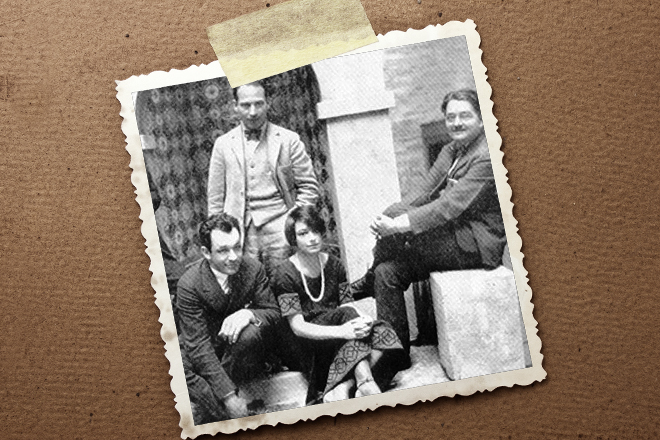 From left: Charlie MacArthur, Harpo Marx, Dorothy Parker and Alexander Woollcott (WIkipedia/<a href='http://www.shutterstock.com/gallery-54776p1.html"'>Vitaly Korovin</a> via <a href='http://www.shutterstock.com/'>Shutterstock</a>)