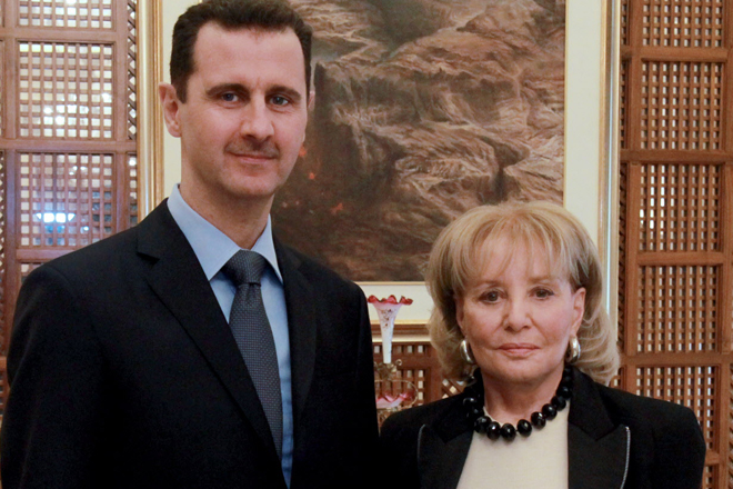 Bashar Al-Assad and Barbara Walters (AP/Rob Wallace)