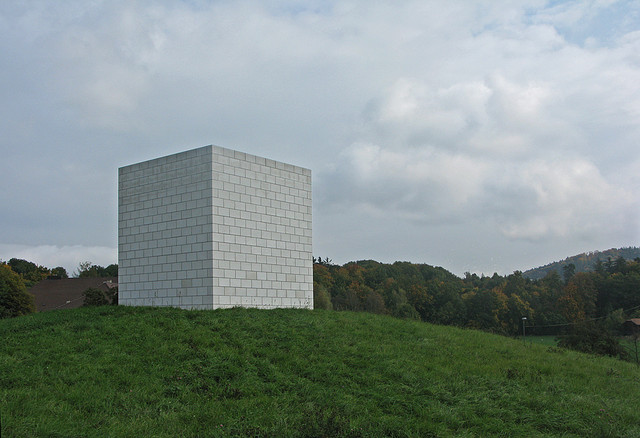 A sculpture by Sol LeWitt in the gardens of the Paul Klee Center in Berne, Switzerland. (flickr.com/maxbucher)