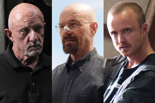 Jonathan Banks, Bryan Cranston and Aaron Paul in "Breaking Bad"