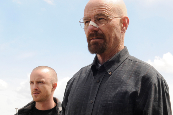 Aaron Paul and Bryan Cranston in "Breaking Bad"