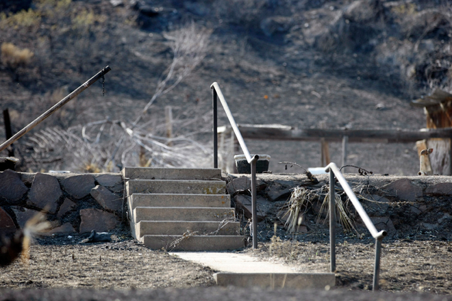The stairs of a home that was completely destroyed in the High Park fire near Fort Collins, Colo. (Reuters/Rick Wilking)
