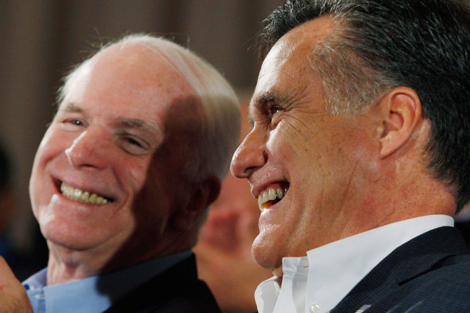 John McCain and Mitt Romney (Reuters)