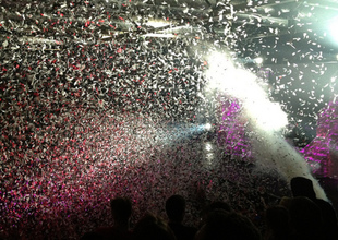 Skrillex performing live earlier this year. (gillyberlin at Flickr Creative Commons)