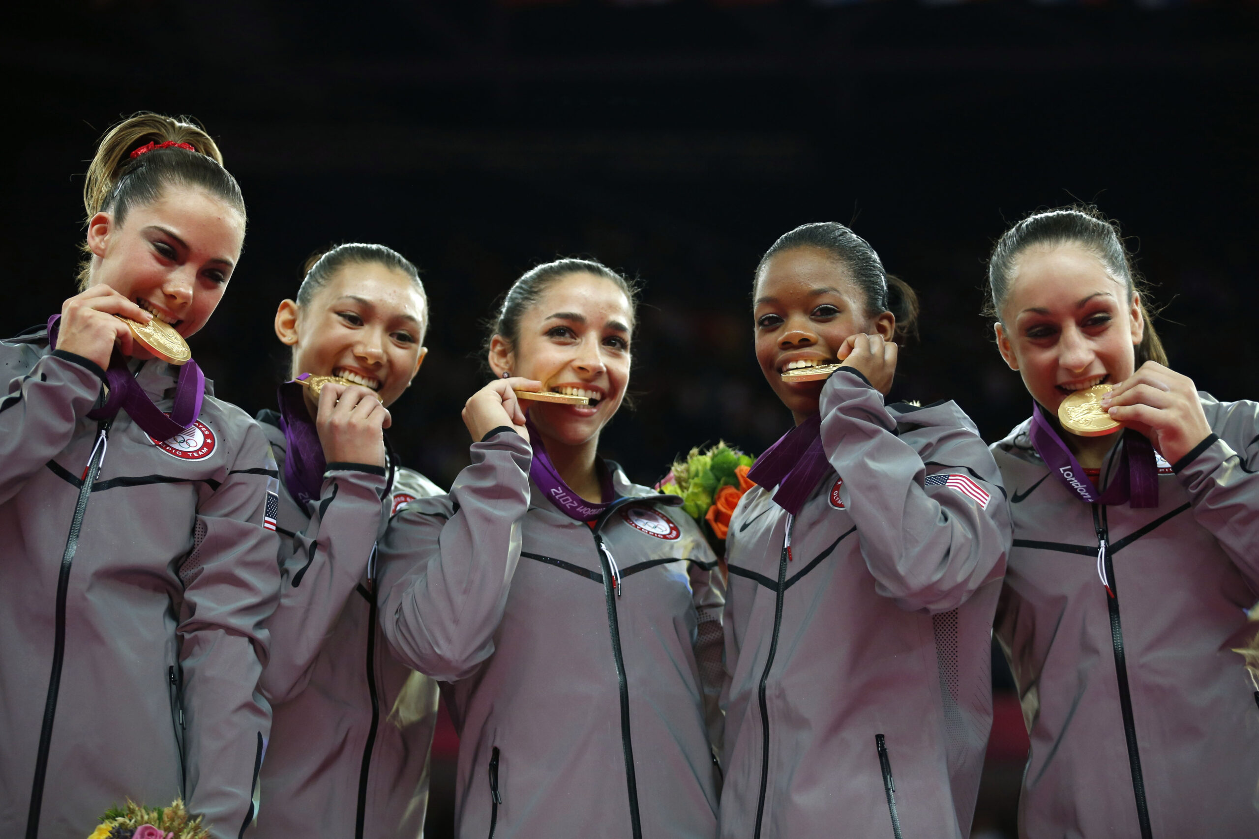 It was gold for the American women in the Artistic Gymnastics team final. (AP/Matt Dunham)