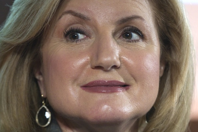 Arianna Huffington, president and Editor-in-Chief of The Huffington Post Media Group, attend a news conference for the launching of  "Le Huffington Post" in Paris January 23, 2012. (Reuters/Charles Platiau)