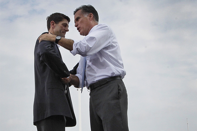 Paul Ryan and Mitt Romney (AP/Mary Altaffer)
