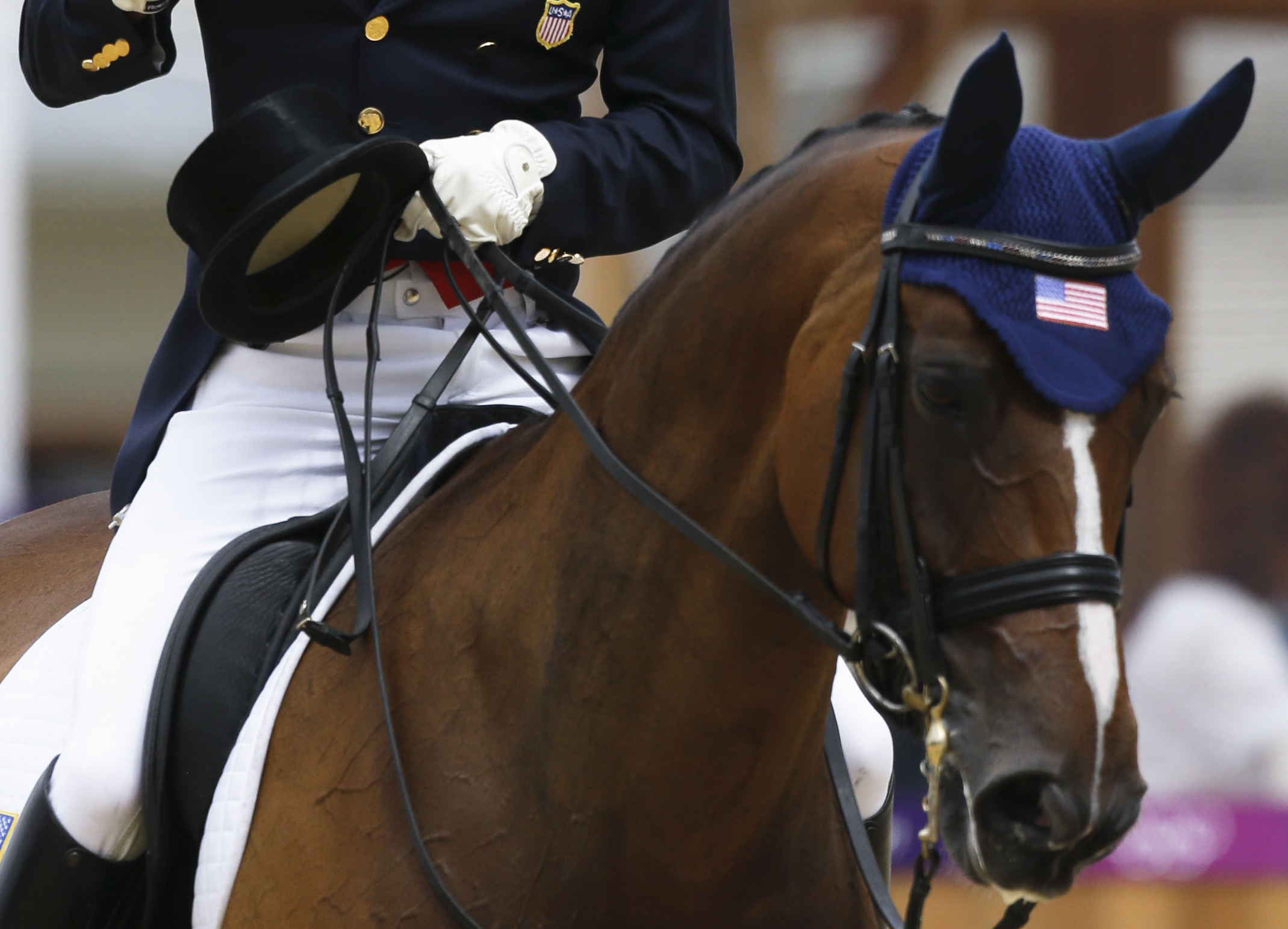 The author, competing in the equestrian dressage competition, at the 2012 Summer Olympics. (AP)