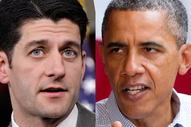 Paul Ryan and Barack Obama (AP)