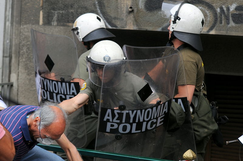 Greek riot police, 2011 (Wikimedia)