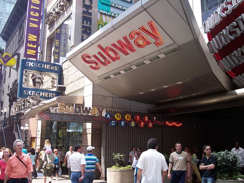 Subway entrance, Times Square, NY