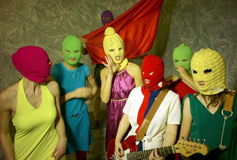 Seven members of Pussy Riot (Wikimedia)