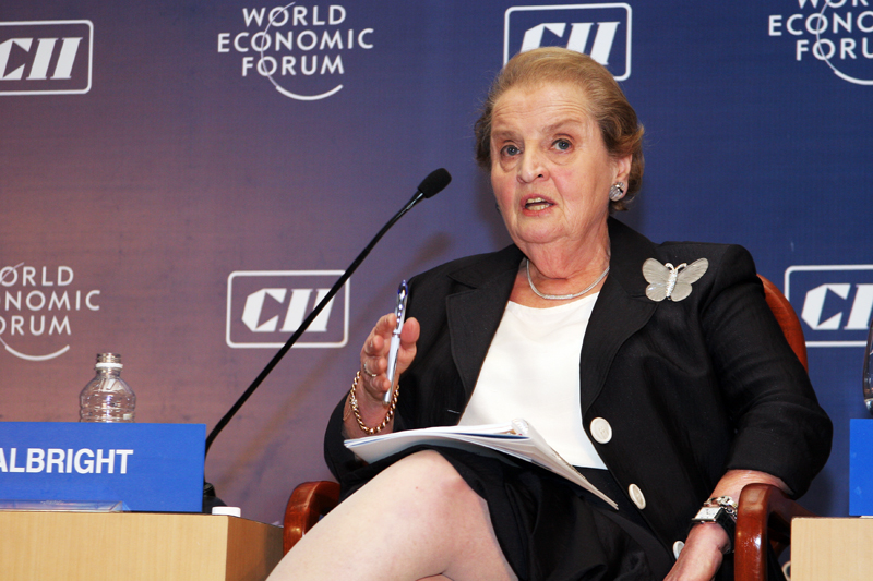 Madeleine Albright, at the World Economic Forum India summit in 2007. (Wikipedia)