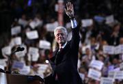 Former U.S. President Bill Clinton waves as he arrives to address the second session of the Democratic National Convention in Charlotte, North Carolina, September 5, 2012.    REUTERS/Jessica Rinaldi (UNITED STATES  - Tags: POLITICS ELECTIONS) (Reuters)