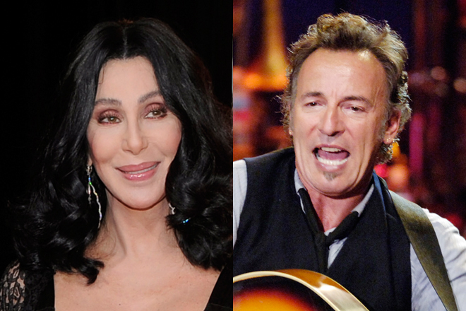 Cher and Bruce Springsteen (AP)