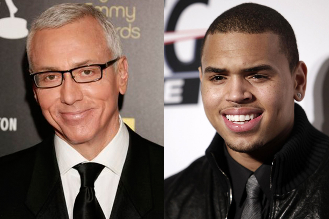Dr. Drew Pinsky and Chris Brown (AP)