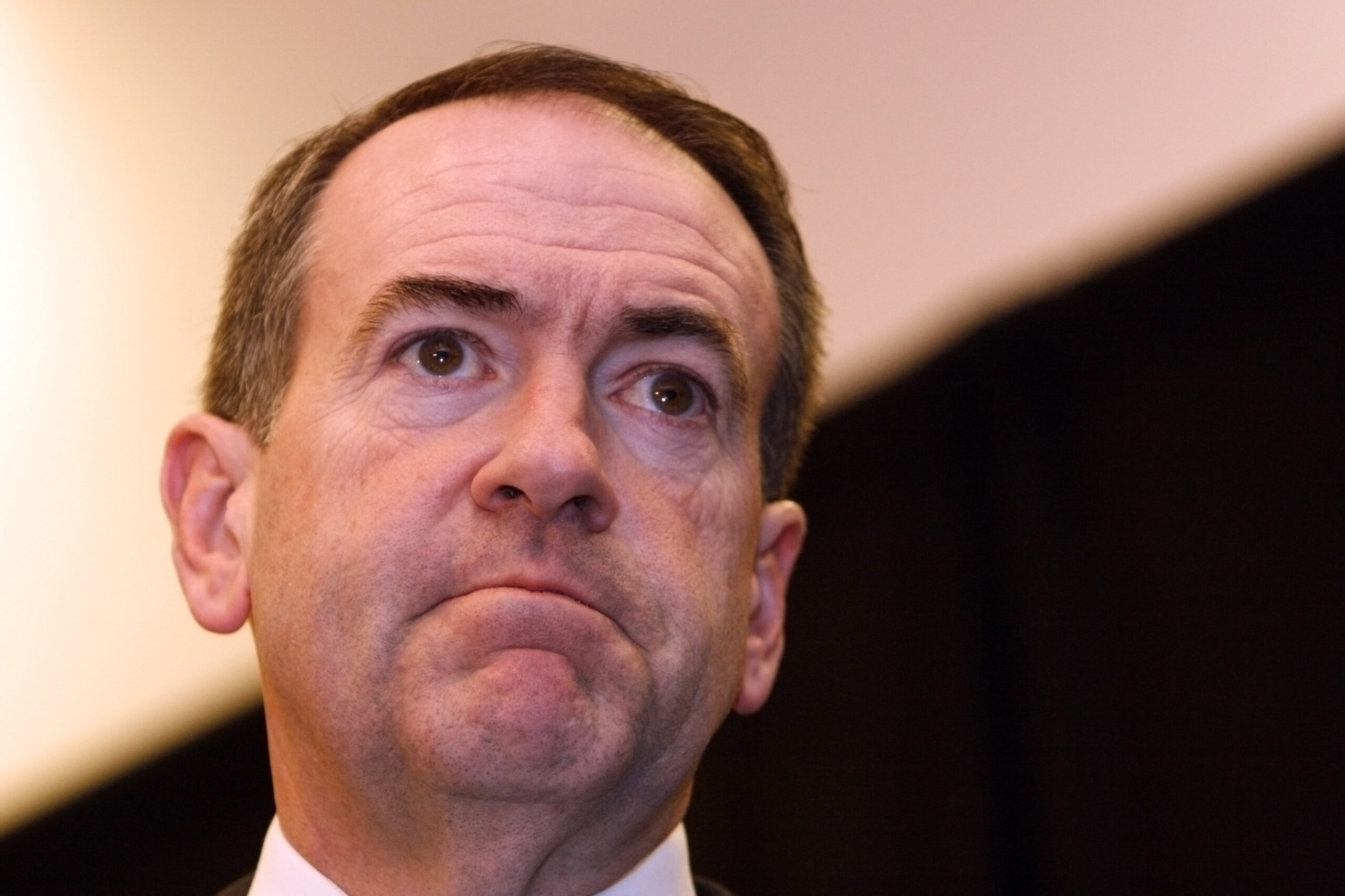 Former Arkansas Governor Mike Huckabee speaks to a group of supporters during a campaign stop in Madison, Wisconsin in February, 2008. (<a href='http://www.shutterstock.com/gallery-883106p1.html'>Juli Hansen</a> via <a href='http://www.shutterstock.com/'>Shutterstock</a>)