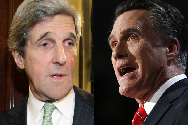 John Kerry and Mitt Romney (AP)