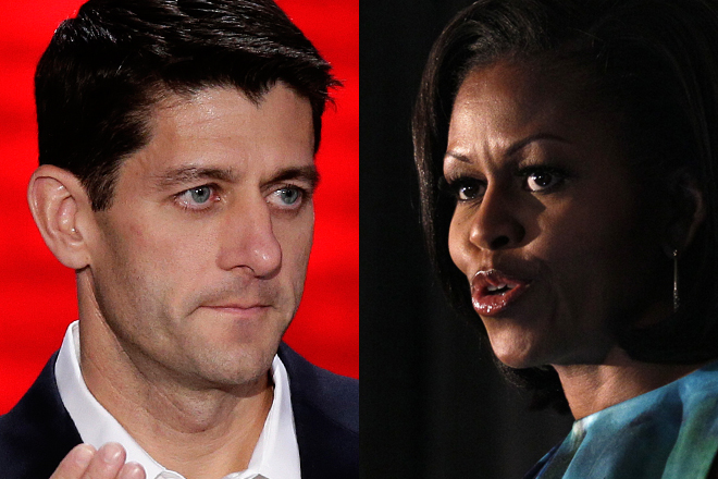 Paul Ryan and Michelle Obama (AP)