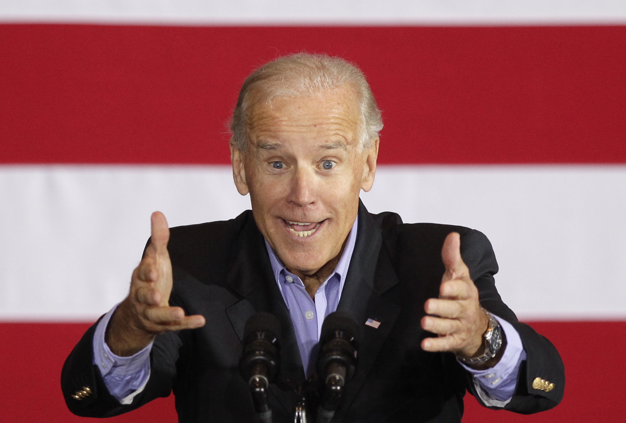 Vice President Joe Biden speaks in Council Bluffs, Iowa. (AP/Nati Harnik)