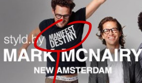 Manifest Destiny shirt highlighted (via Facebook user Aaron Parquette)